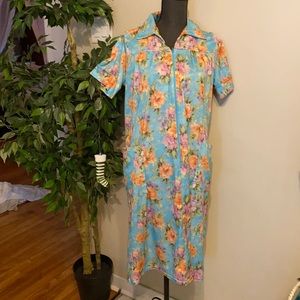 Vintage Bellina floral house dress size M